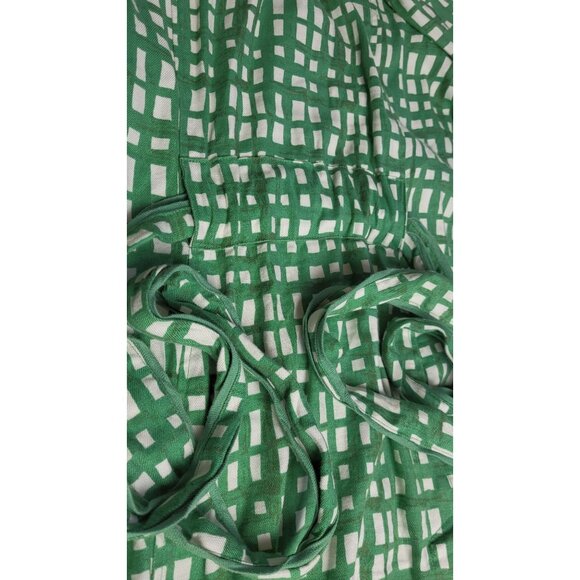 Cabi CIRCUit Green & White Linen Trench Coat Jacket or Dress Size Large - Picture 9 of 12